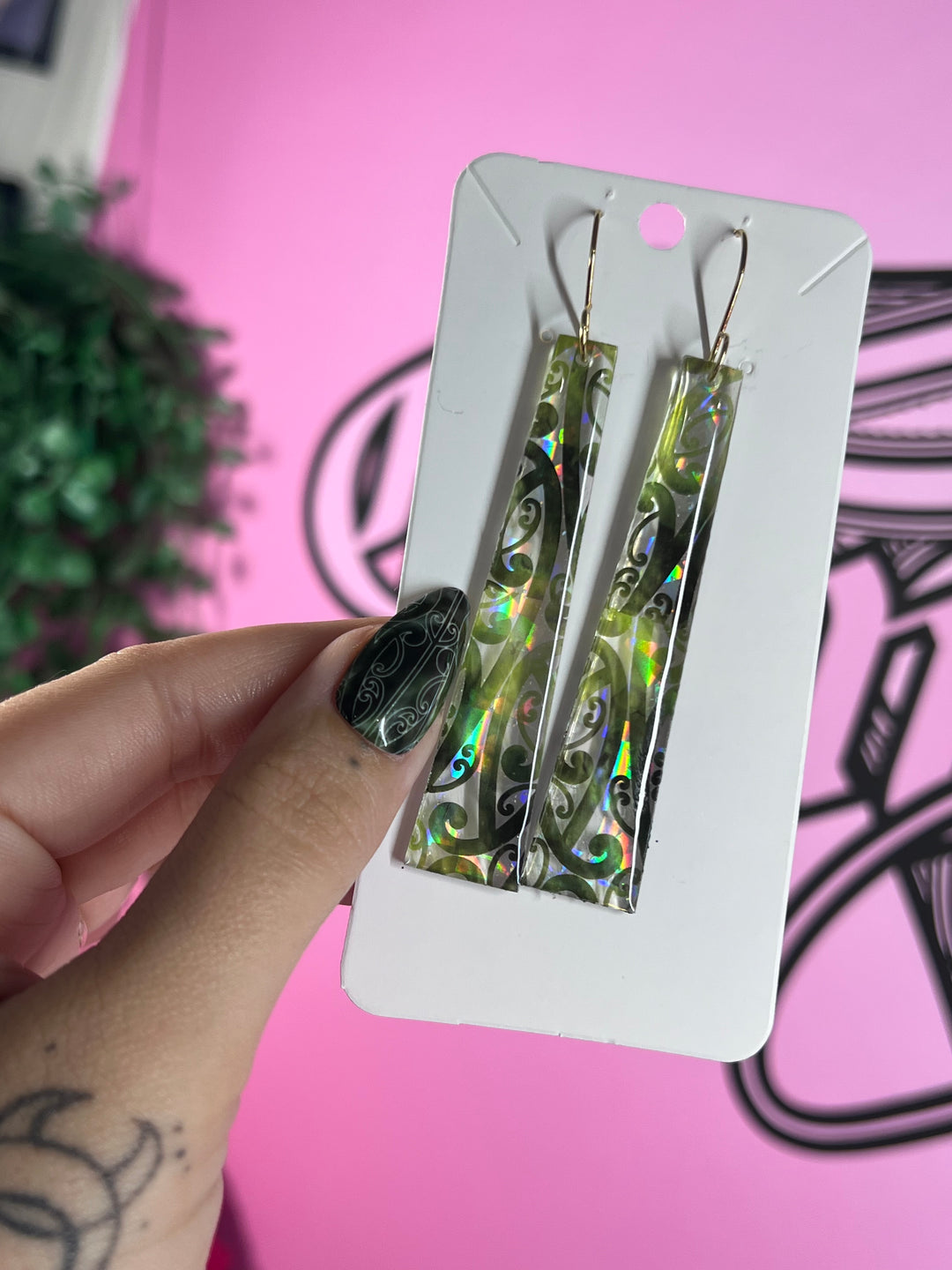 Light Pounamu Te Ao Marama Earrings (Long)