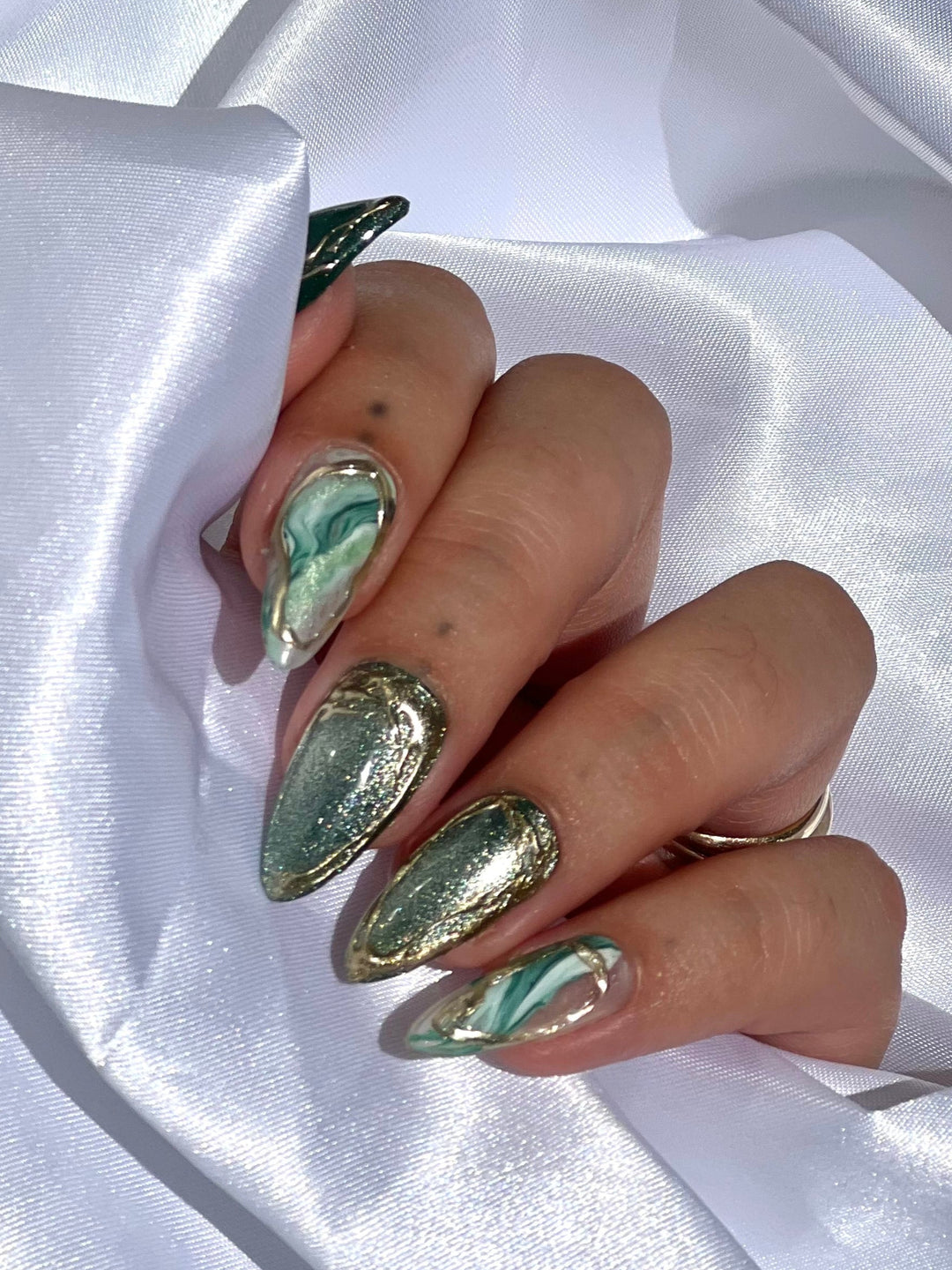 Sea Moss Aesthetic | Cat Eye | Press Ons