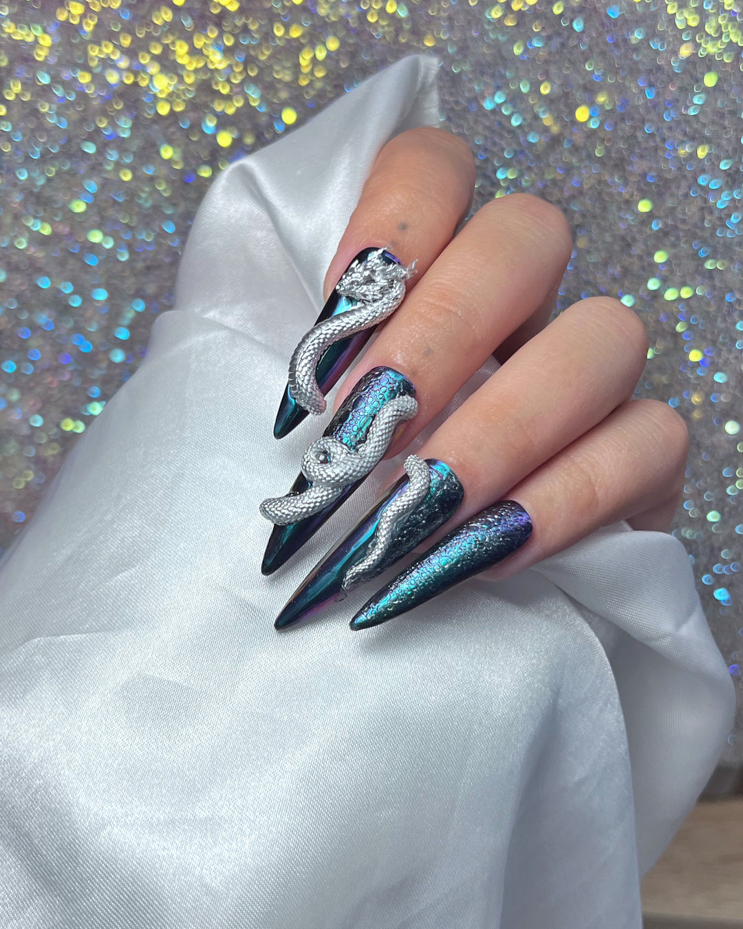 Dragon’s Wrath – 3D Sculpted Nail Set (Andarna Inspired)