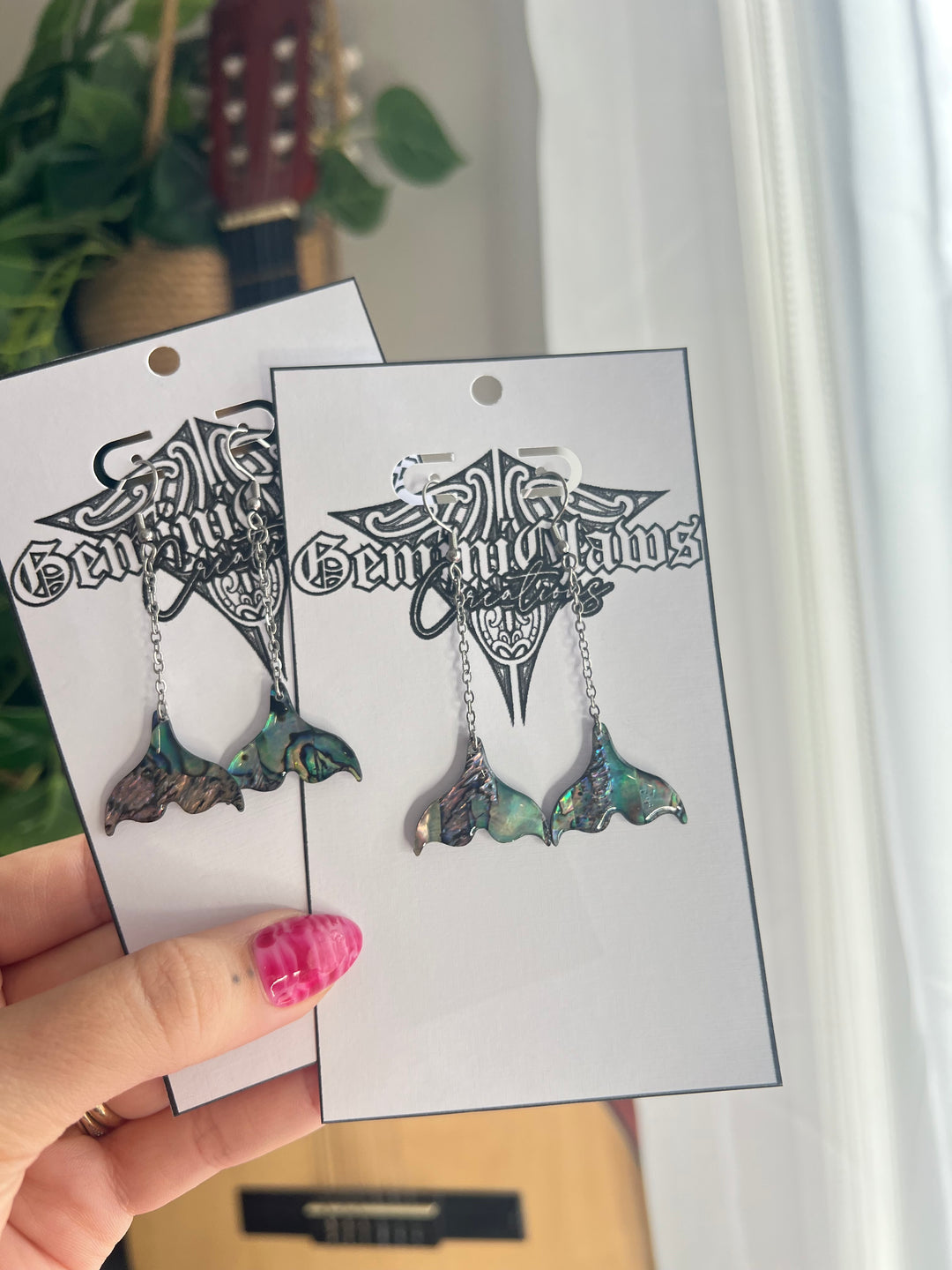 Paua Look | Tail Shape | Drop Earrings