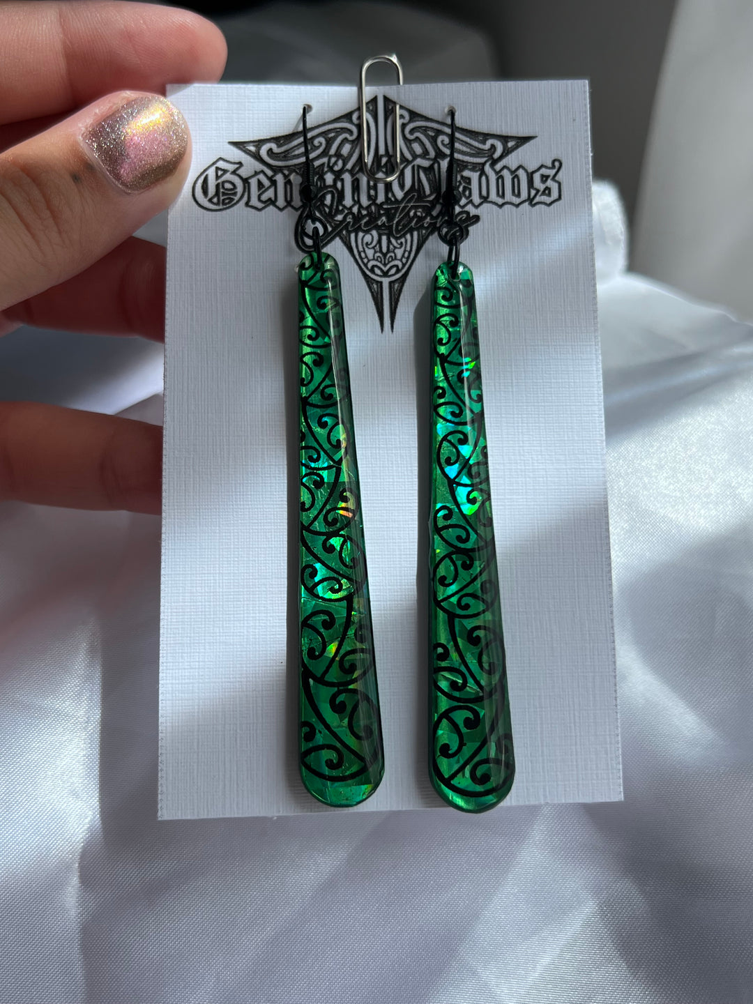 Glass Green Base | Black Mangopare Small Design
