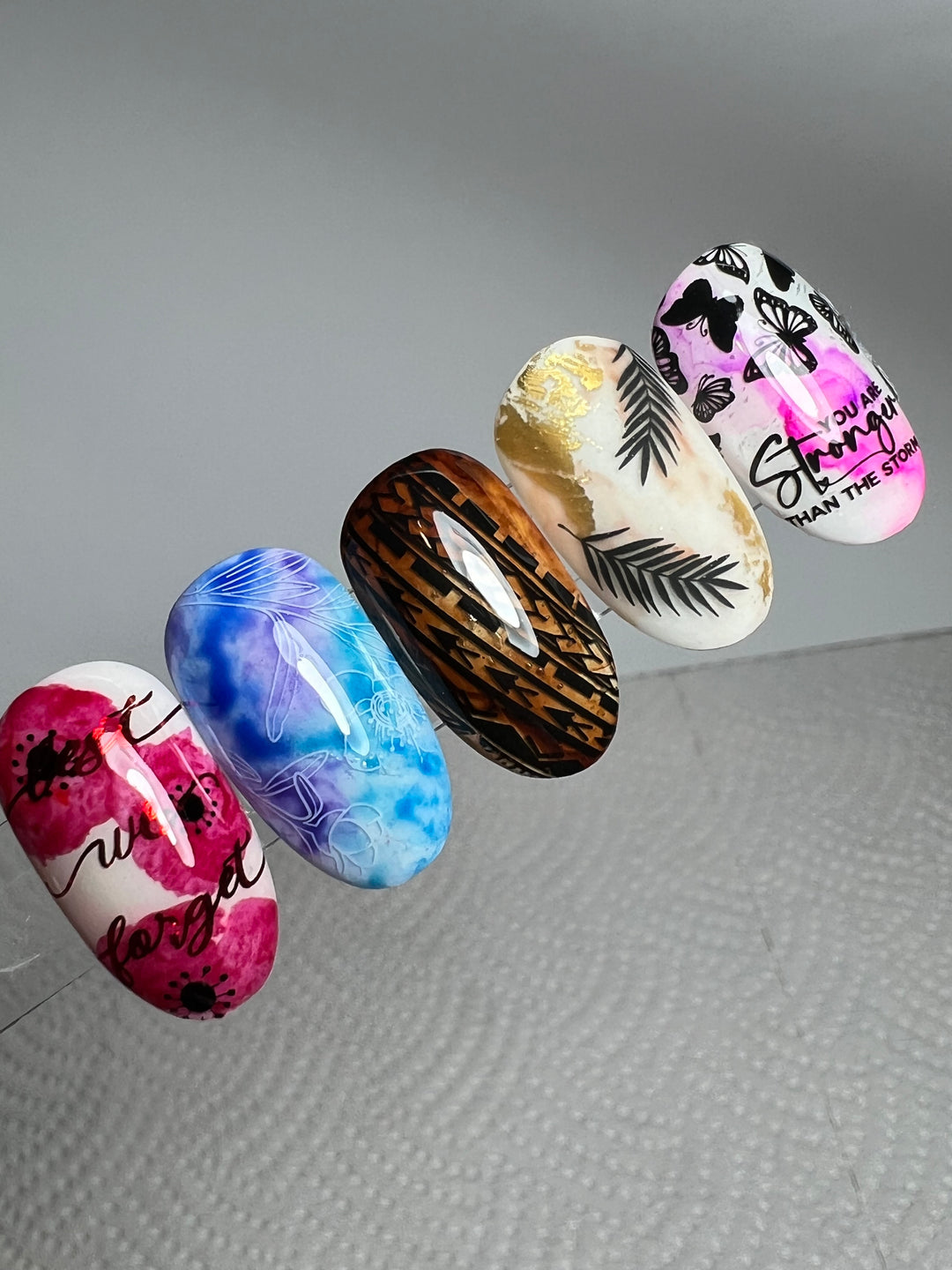 5 marble/watercolour nail art designs tutorial