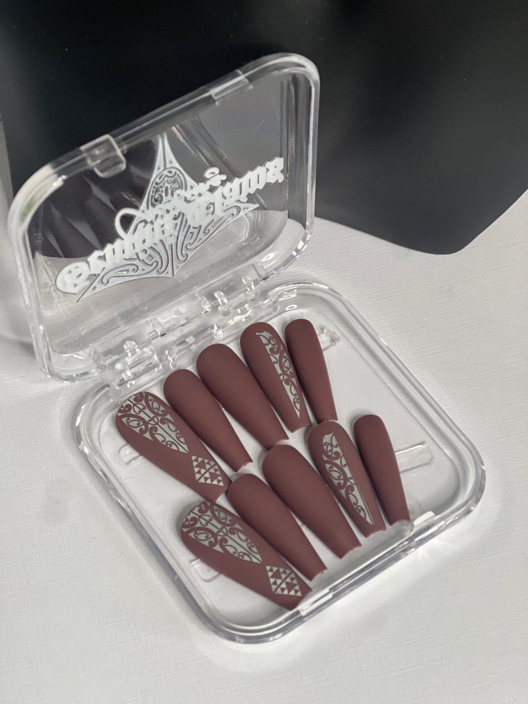 Long Coffin Shape Nails | Petite Te Pō Designs