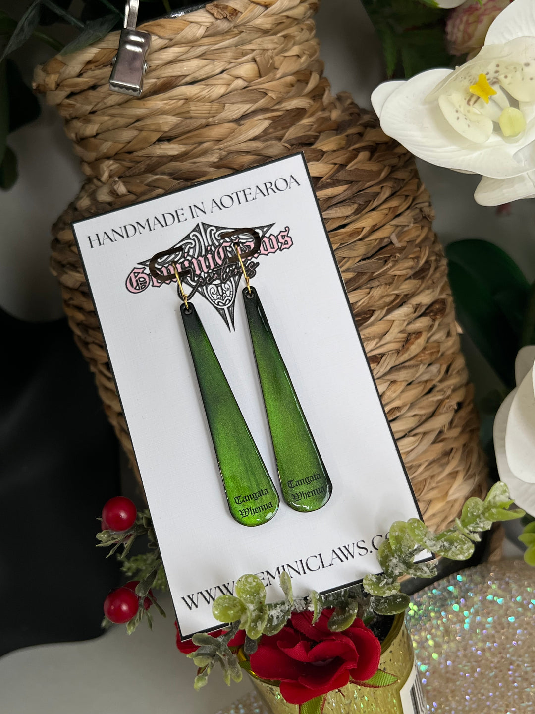 Tangata Whenua | Kakariki Roimata Earrings