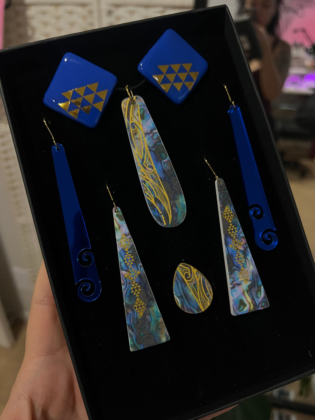 Blue &amp; Gold Statement Set