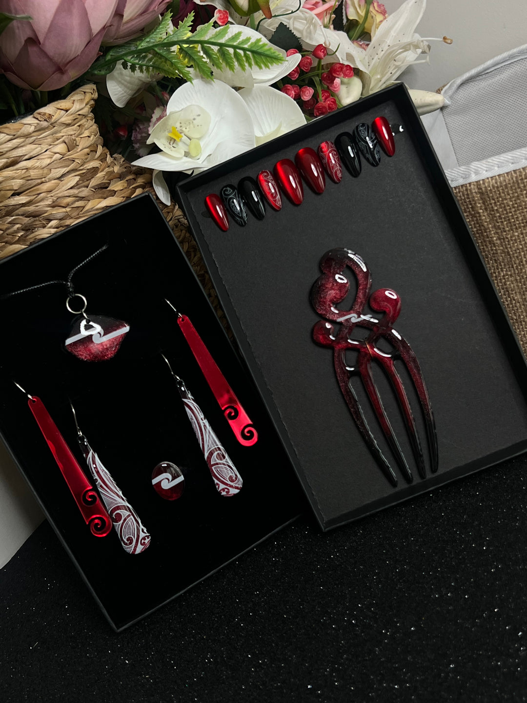Red, Black & White — HERU Gift Set