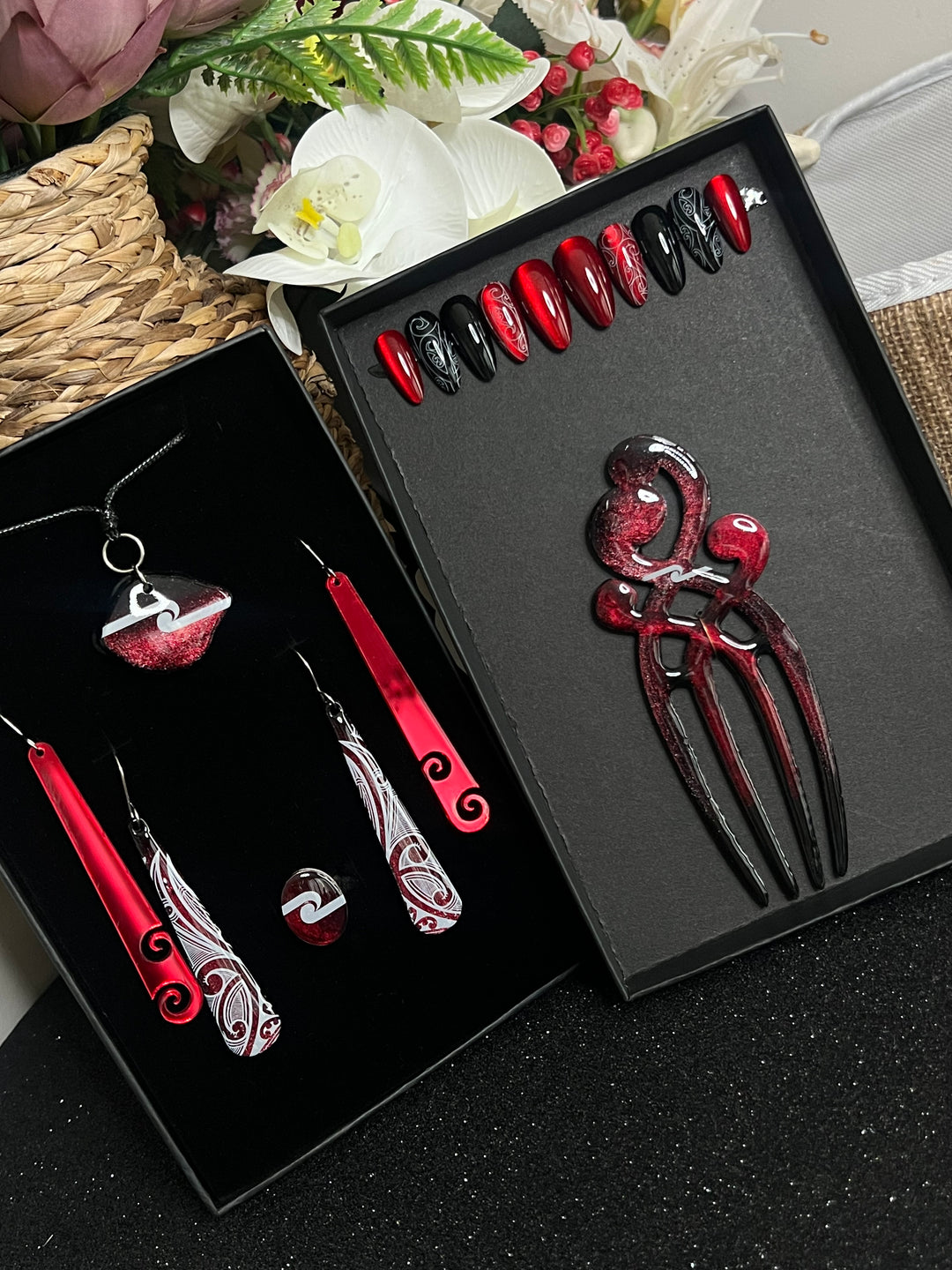 Red, Black & White — HERU Gift Set