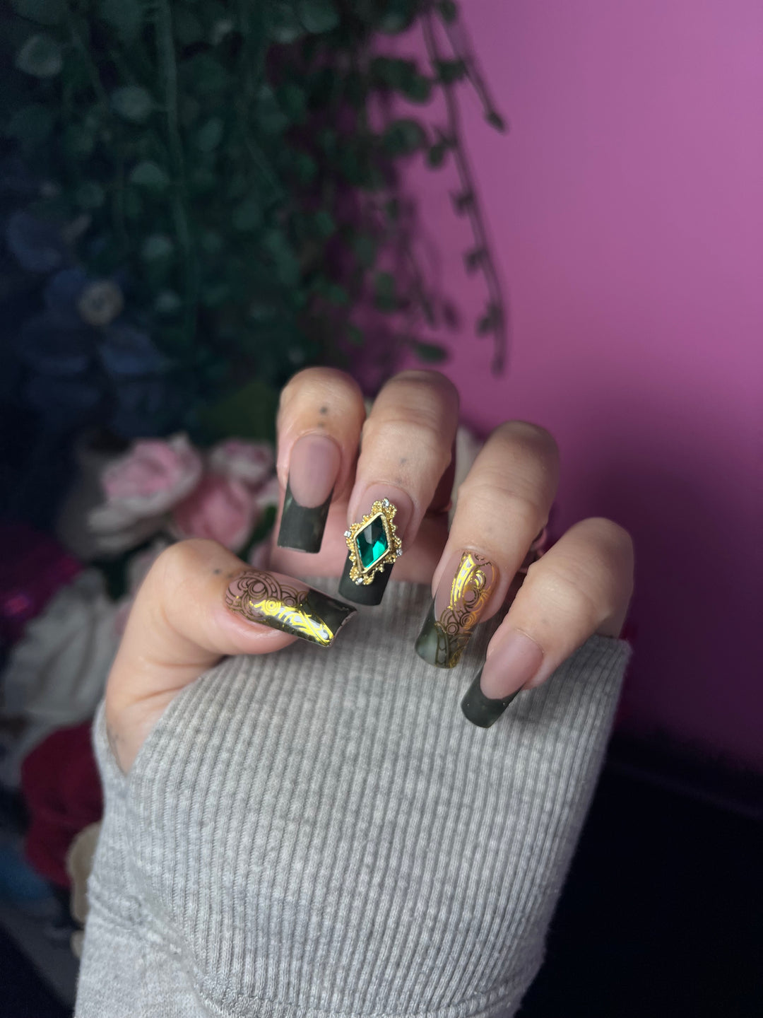 Dark Pounamu French Tip