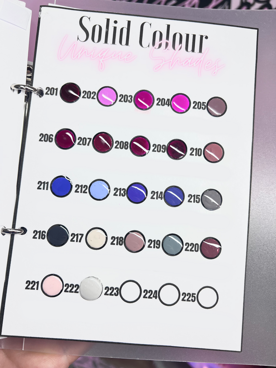 FREE - SOLID COLOUR VIEWING CHART