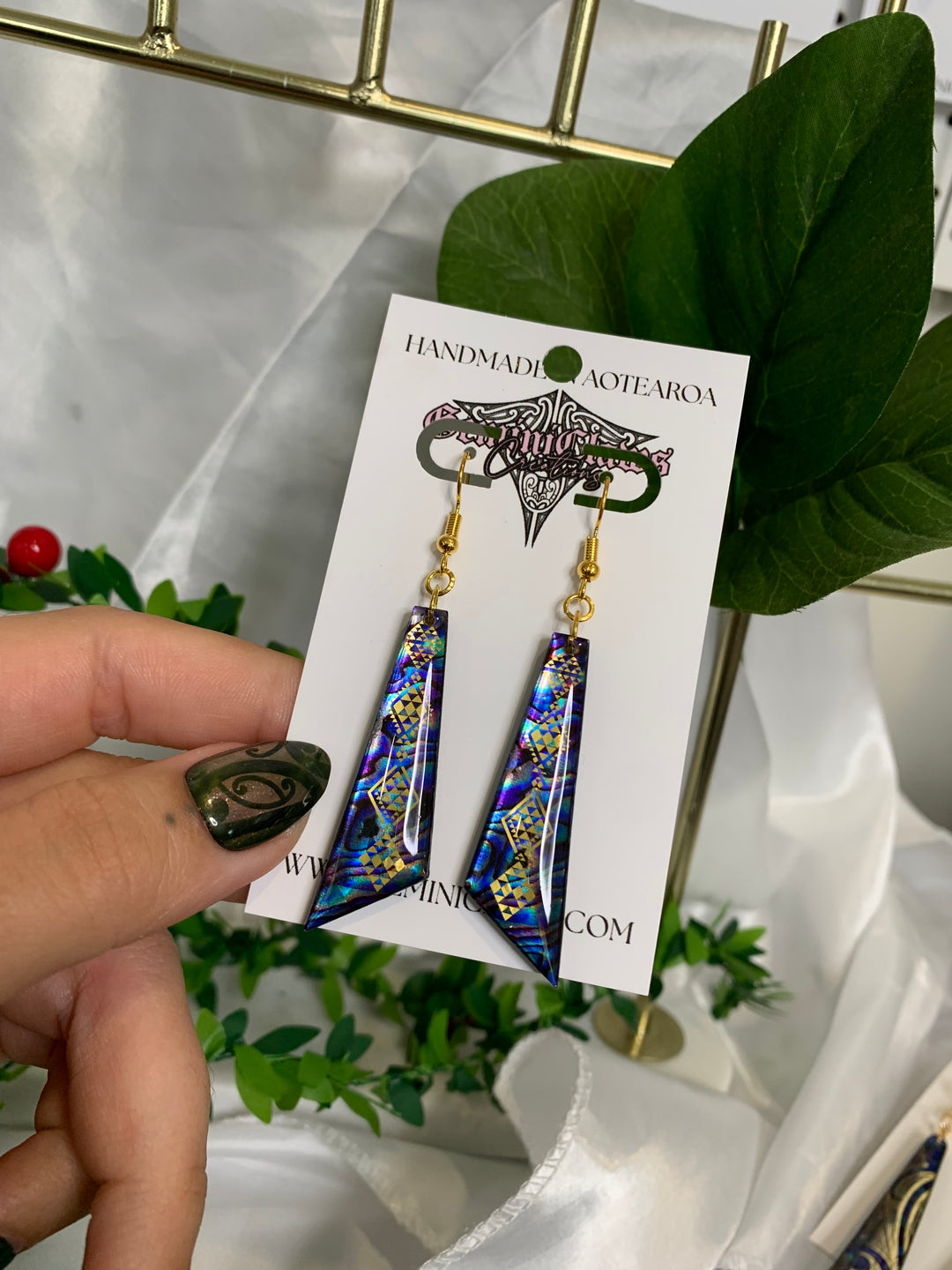 Pāua Ahurei Statement Earrings