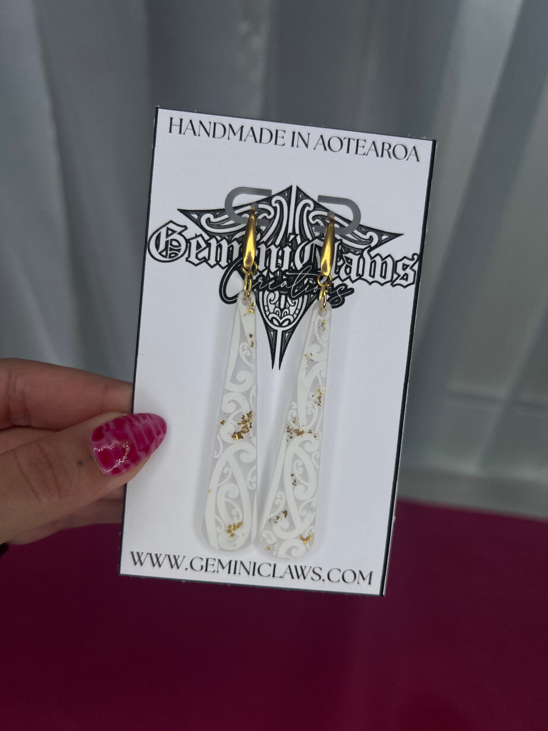 White Te Ao Marama Earrings