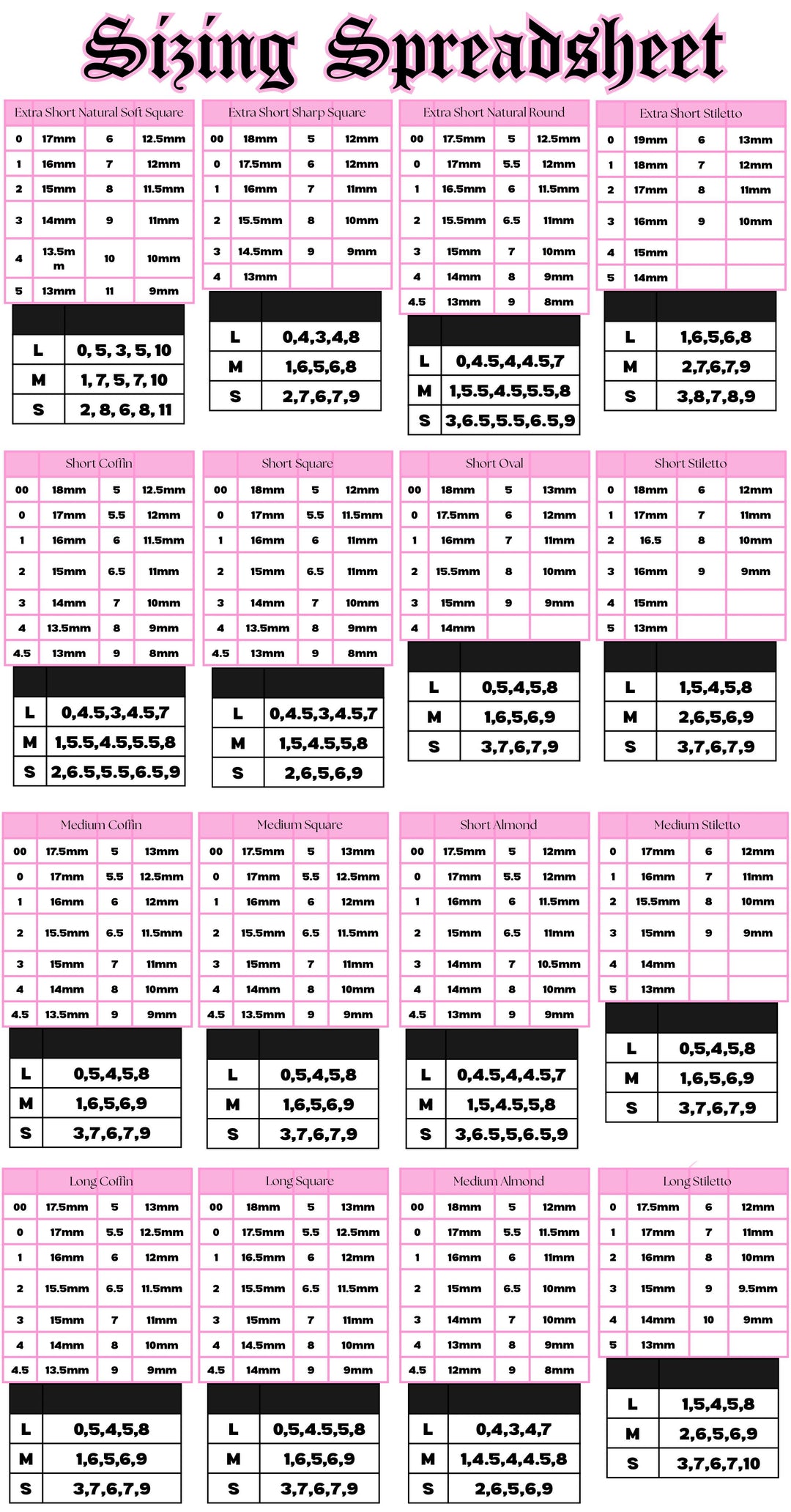 Celestial Fantasy Set| Nail Size Large | Medium Square