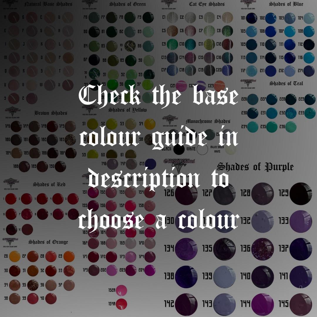 Anamata Black | Customise Base Colour | Press on Nails