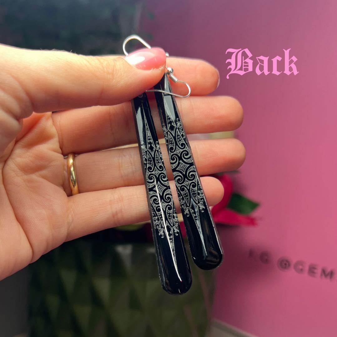 Teal Pāua Base | Te Mauri Huna Design - Silver | Double Sided